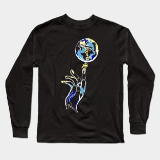 Single Line - Energy of the world (White) Long Sleeve T-Shirt